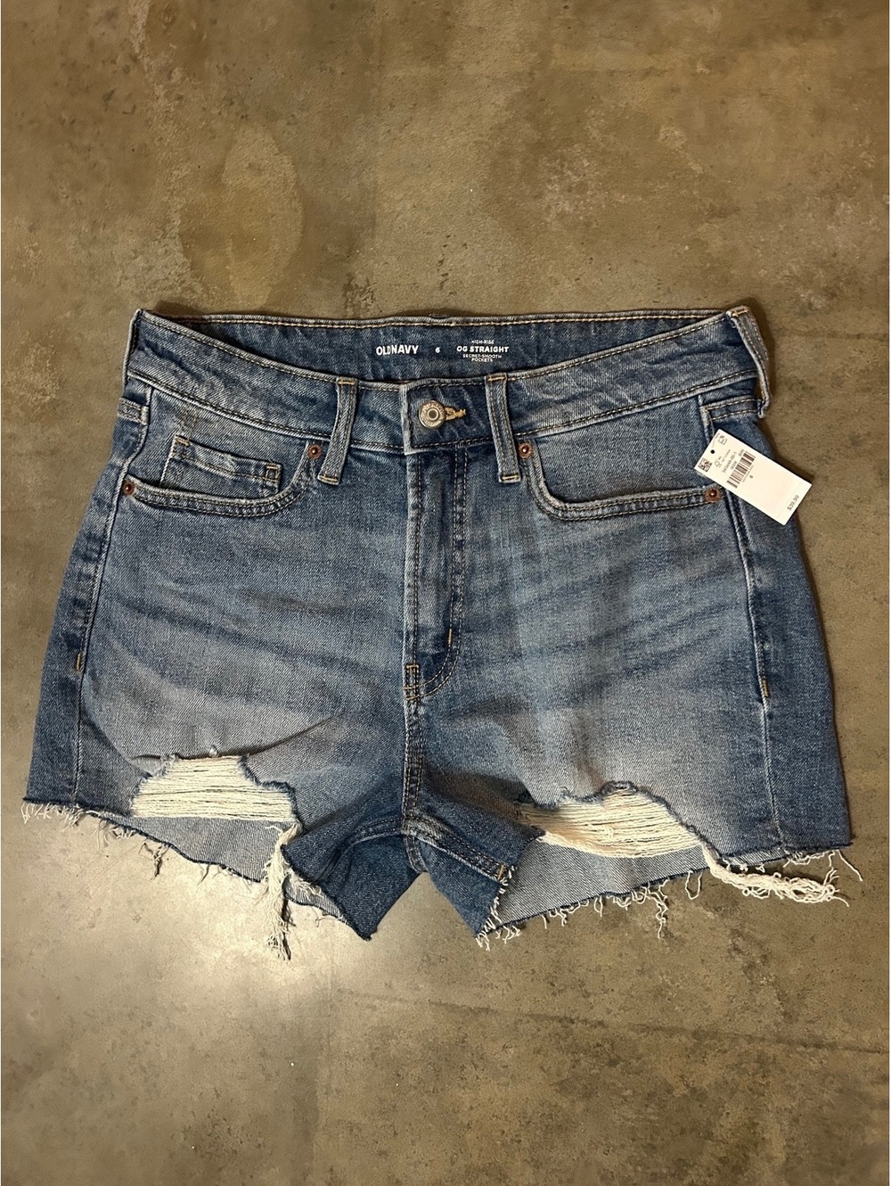Old Navy OG Straight distressed denim shorts
